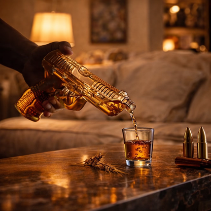 Whisky Bottle – Gun Set Edition with Glasses